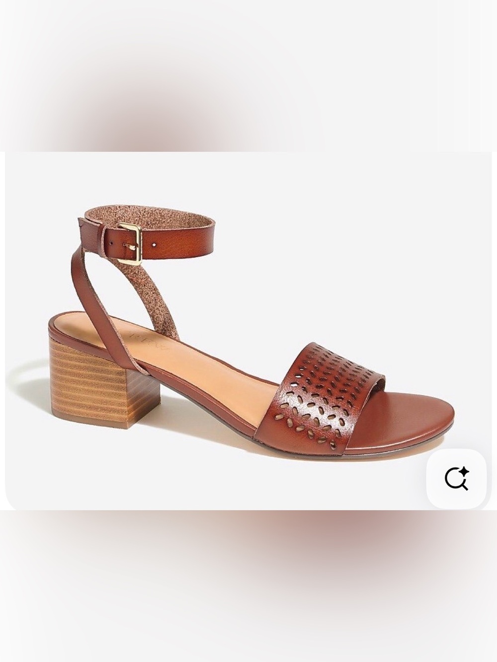 J. Crew Cognac Burgundy Block Heel Sandals